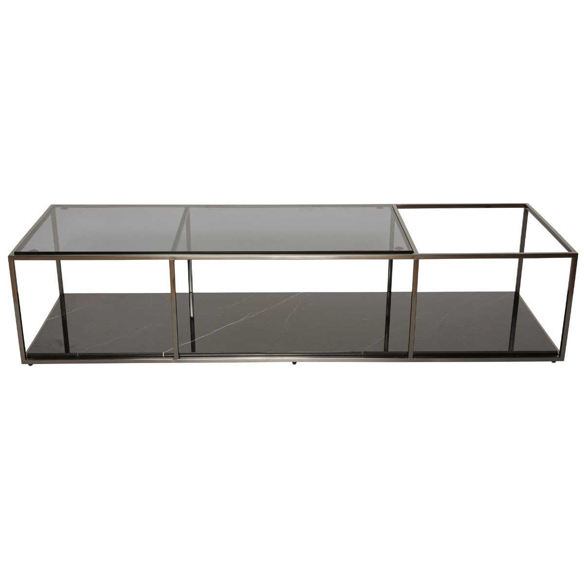 Table basse en verre L 140 cm x H 40 cm - BALTHAZAR, SIGNATURE