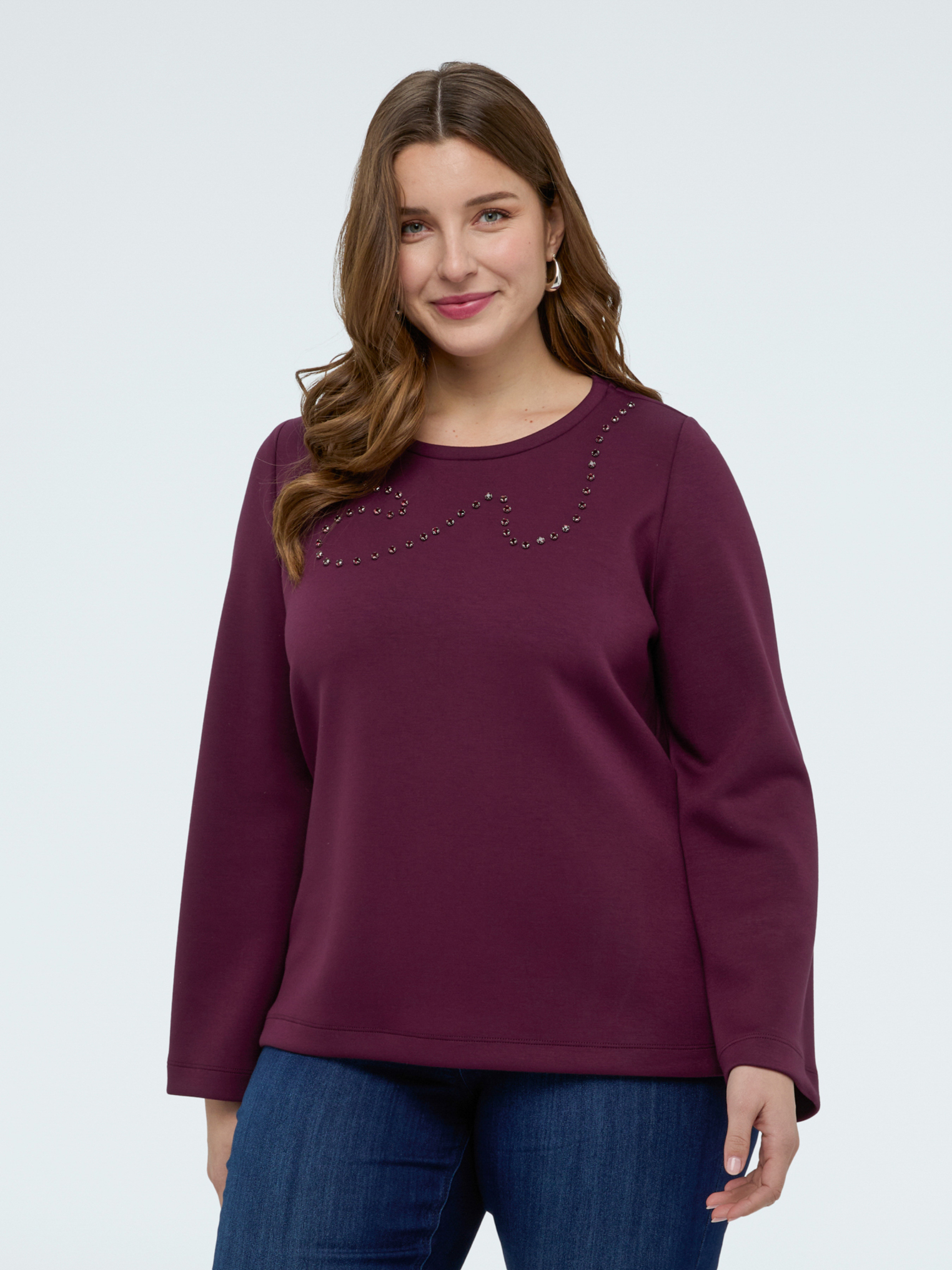 Sweat-shirt avec strass, FIORELLA RUBINO