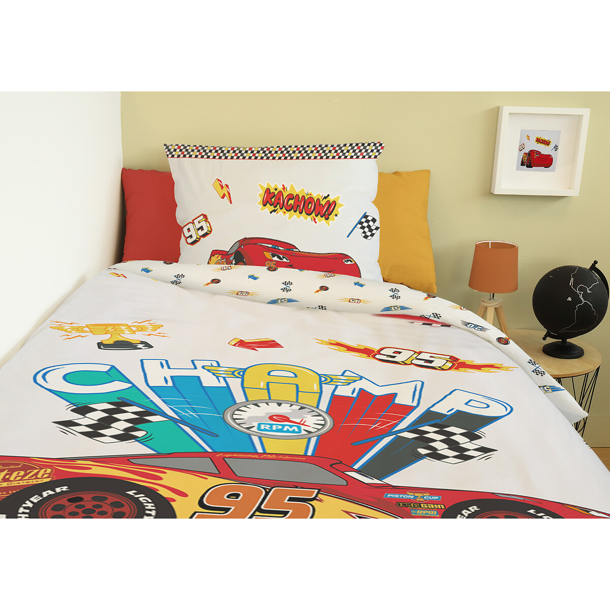 Cars lightning mcqueen 100 cotton bed set printed Cars La Redoute