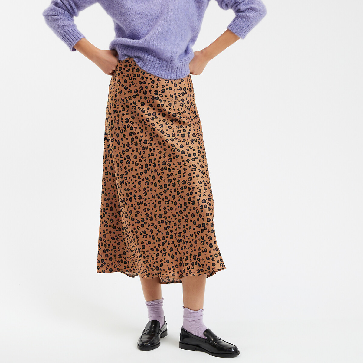 Jupe évasée imprimé animalier, Signature Marion