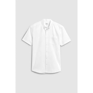 Chemise Oxford Homme à Manches Courtes - Coupe Slim En Pur Coton - Pour Bureau Et Sorties Décontractées