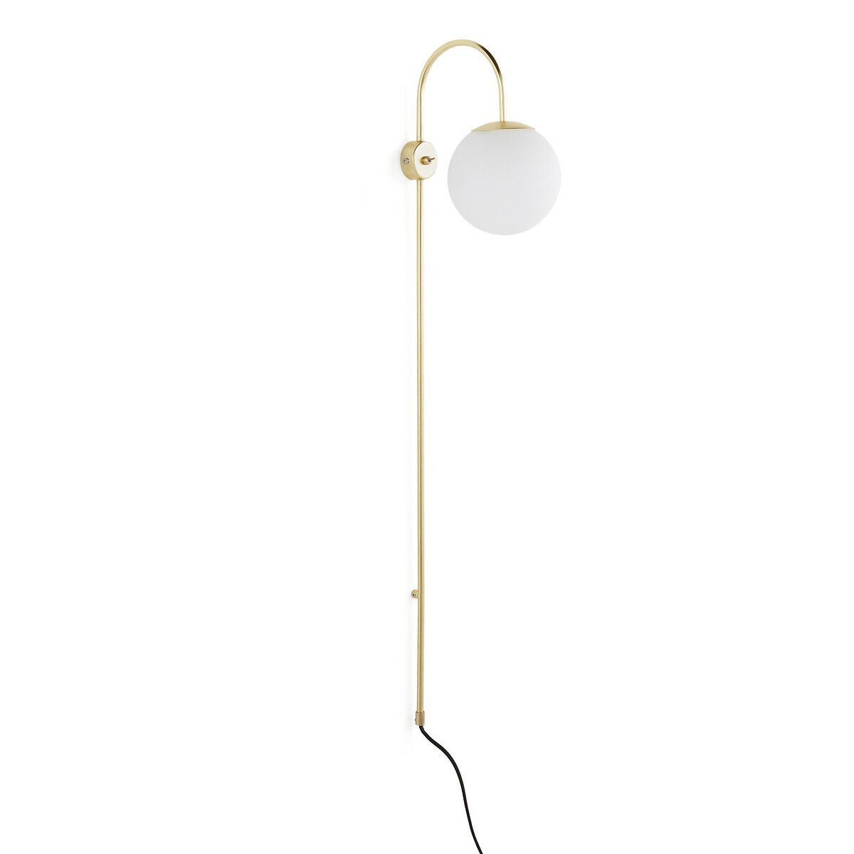 Moricio Wall Light in Brass and Opaline