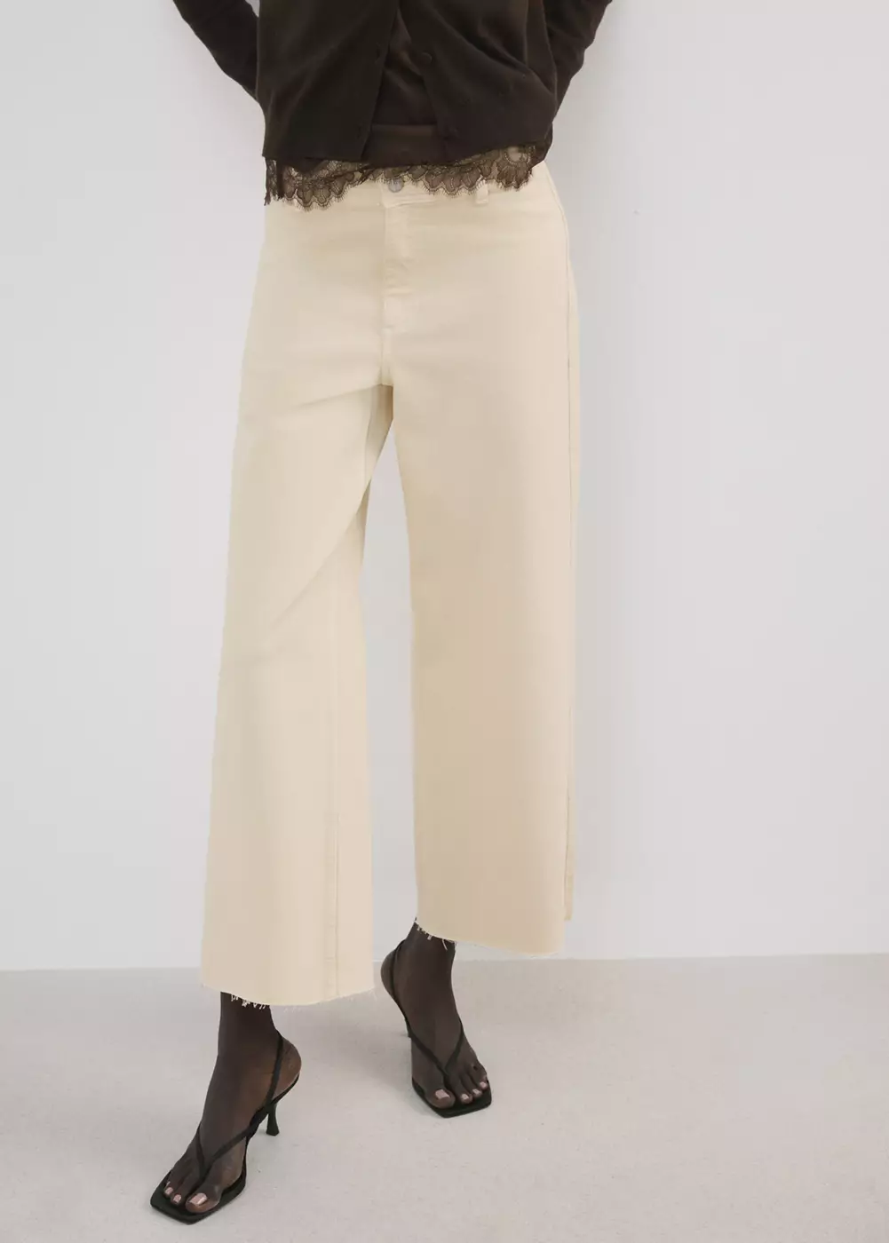 Jean style jupe-culotte Catherin taille haute, MANGO