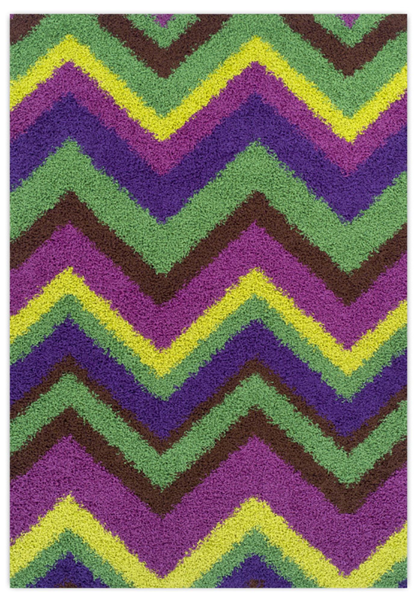 Tapis shaggy Happy Shag tissé à longs poils, THEKO