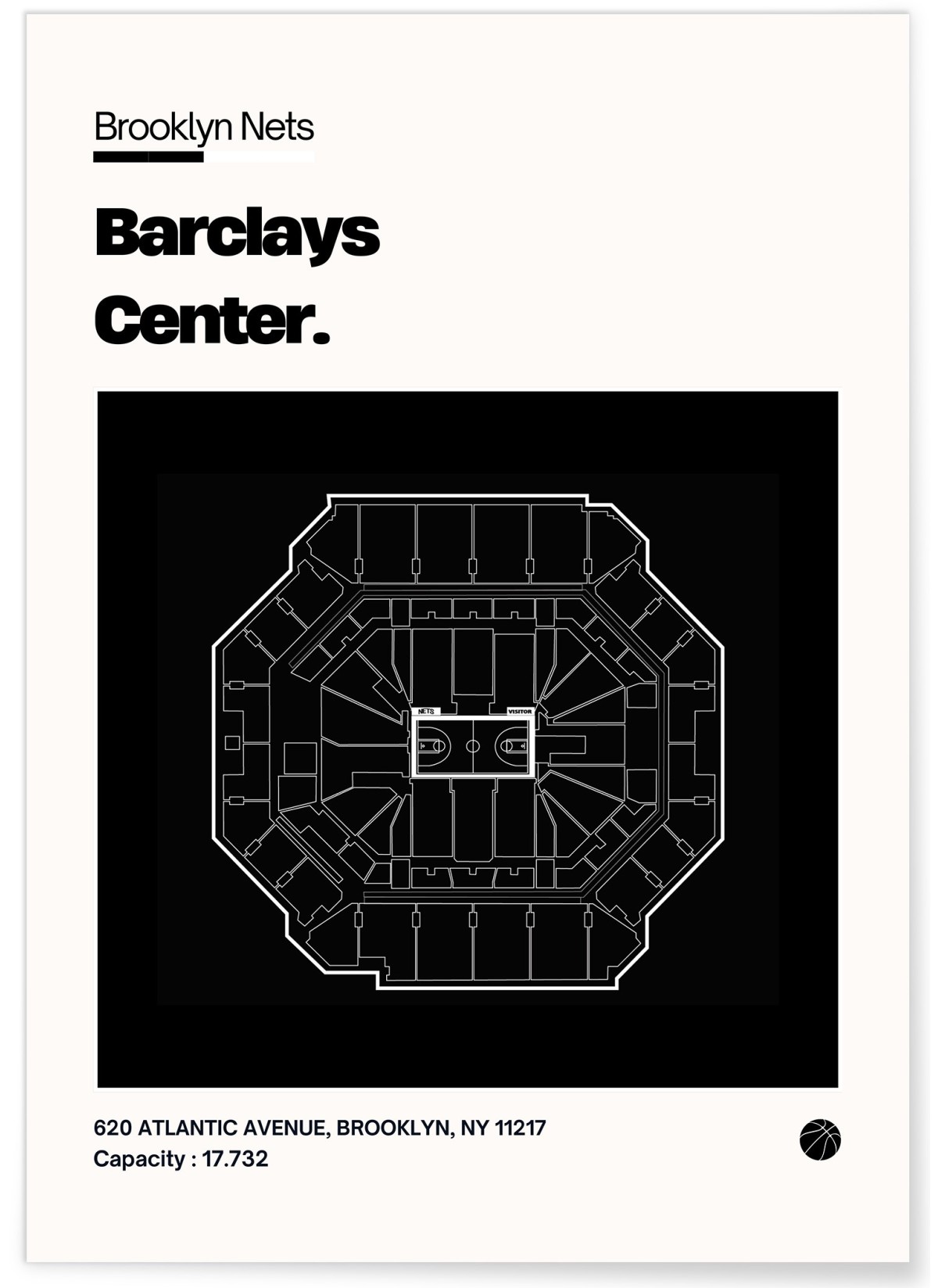 Affiche Barclays Center - Brooklyn Nets, L'AFFICHERIE