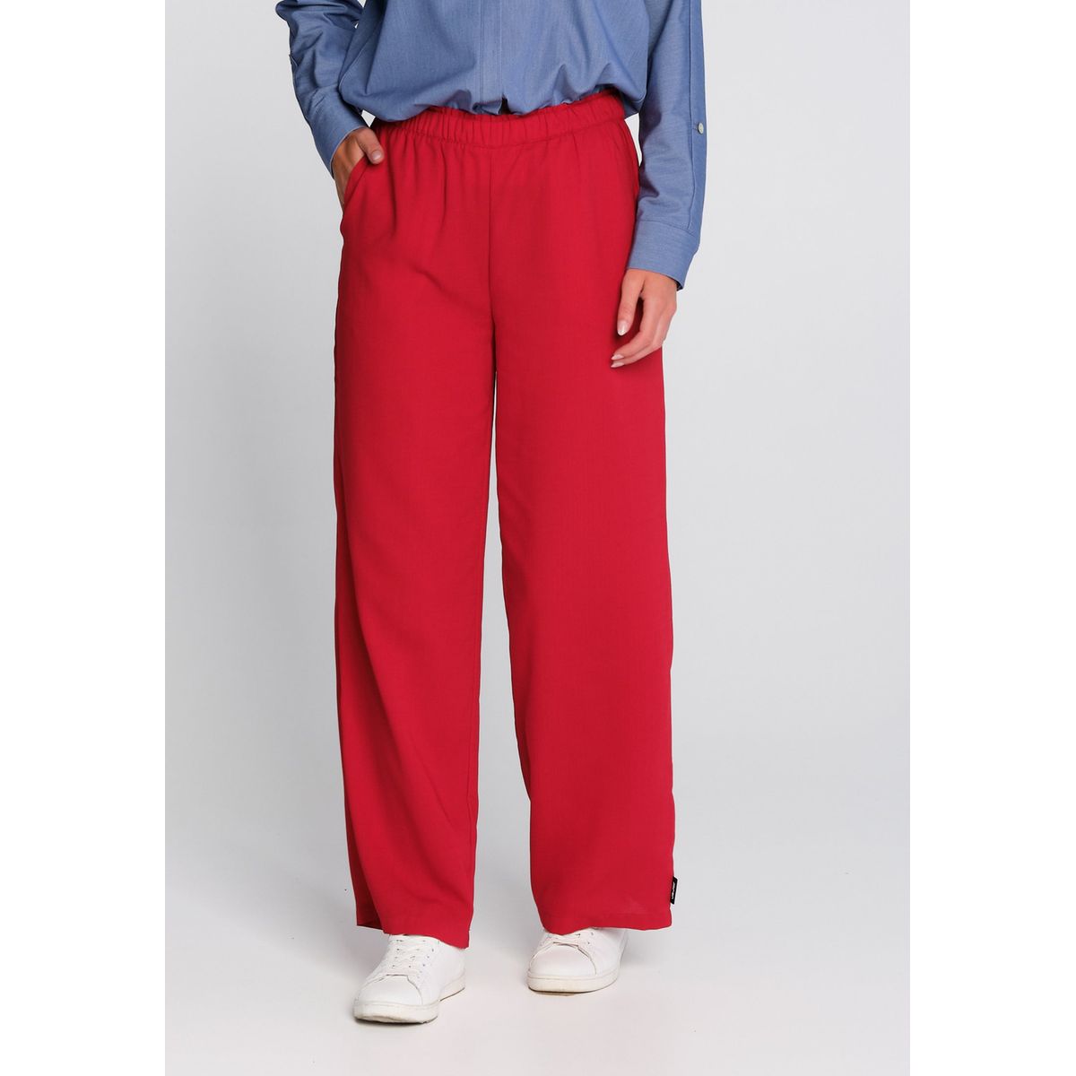 Pantalon evase online rouge