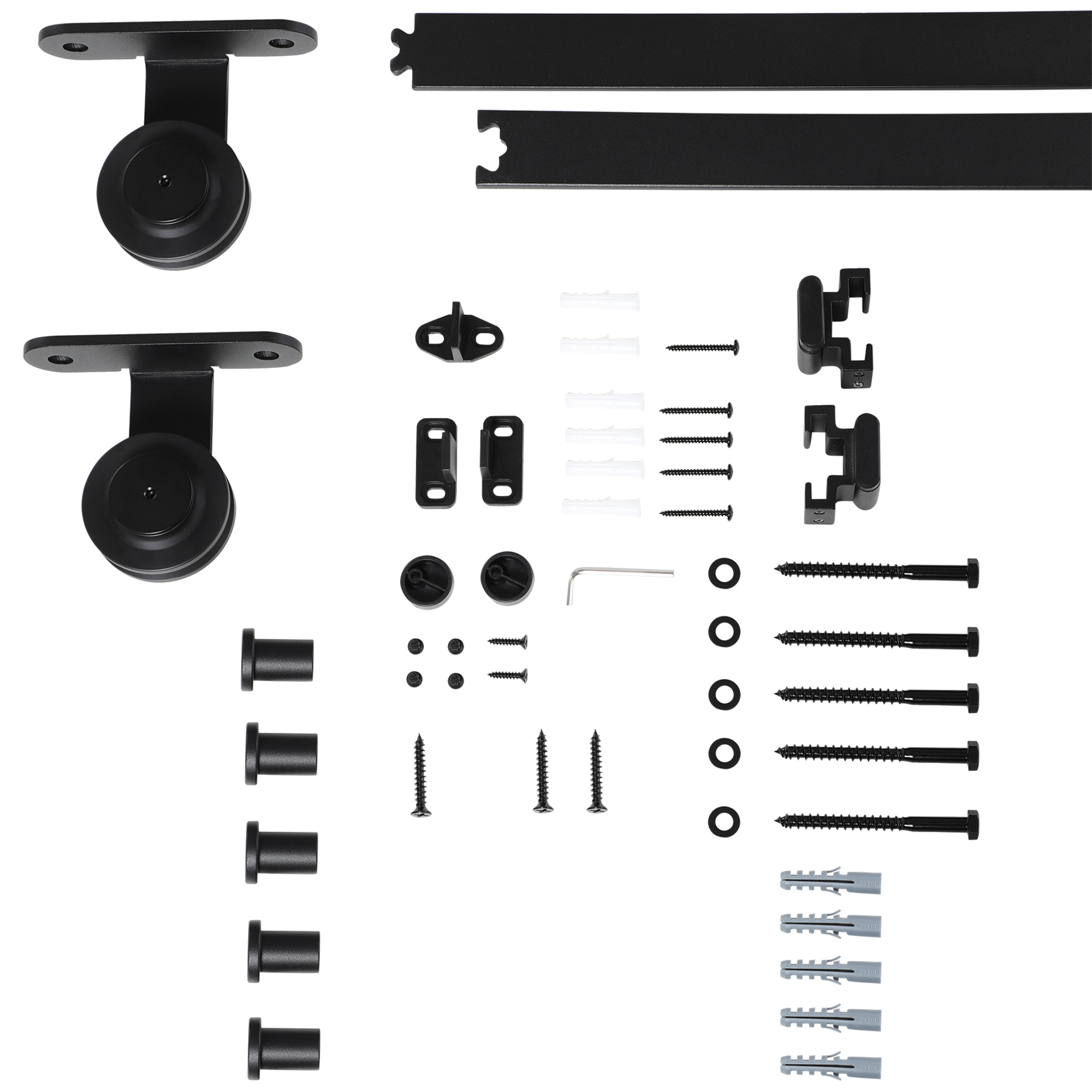 Kit de quincaillerie pour porte coulissante, HOMCOM