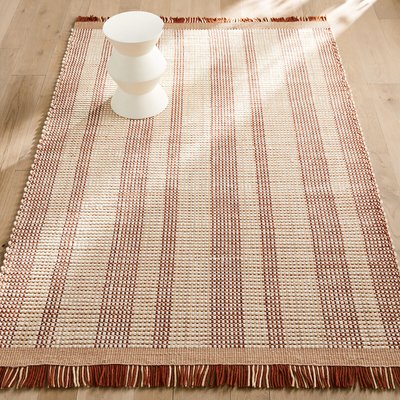 Hotami Handwoven Fringed 100% Wool Rug AM.PM
