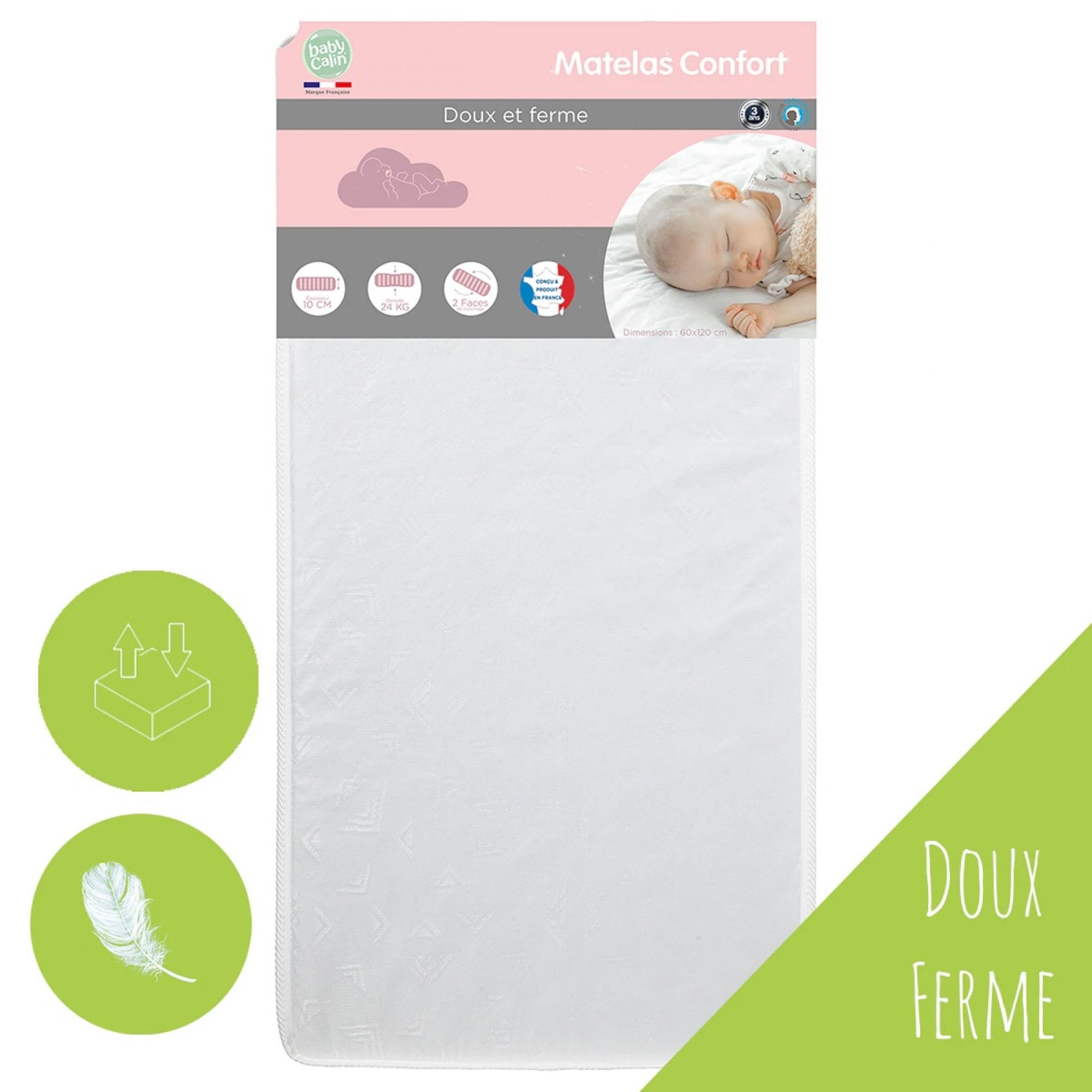Matelas Confort 60x120 cm, BABYCALIN
