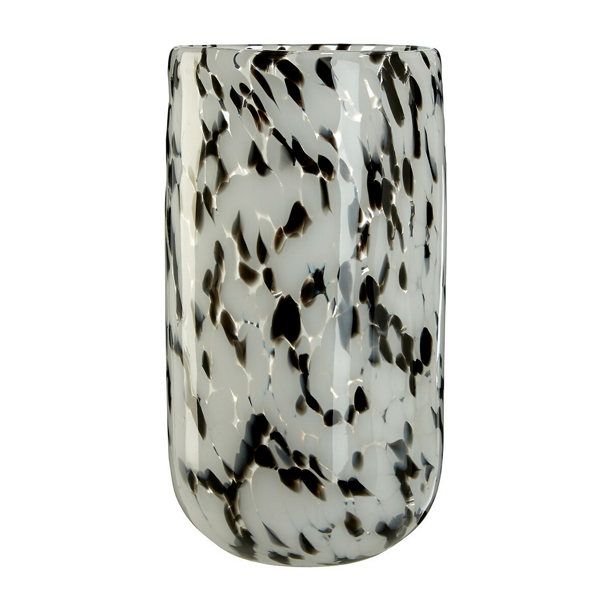 32cm Grey and Black Speckled Glass Vase, FIFTY FIVE SOUTH