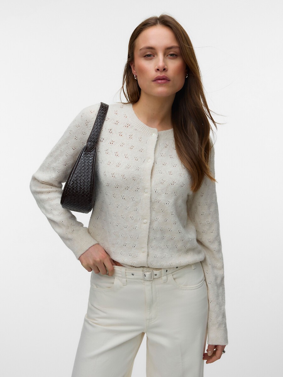 Gilet col rond ajouré, VERO MODA