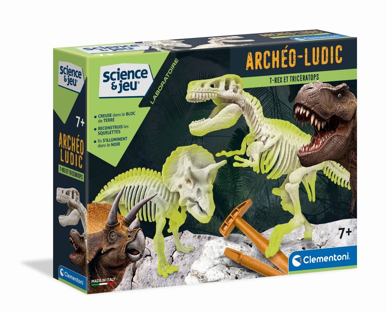 Archéo ludic - t-rex & tricératops, CLEMENTONI