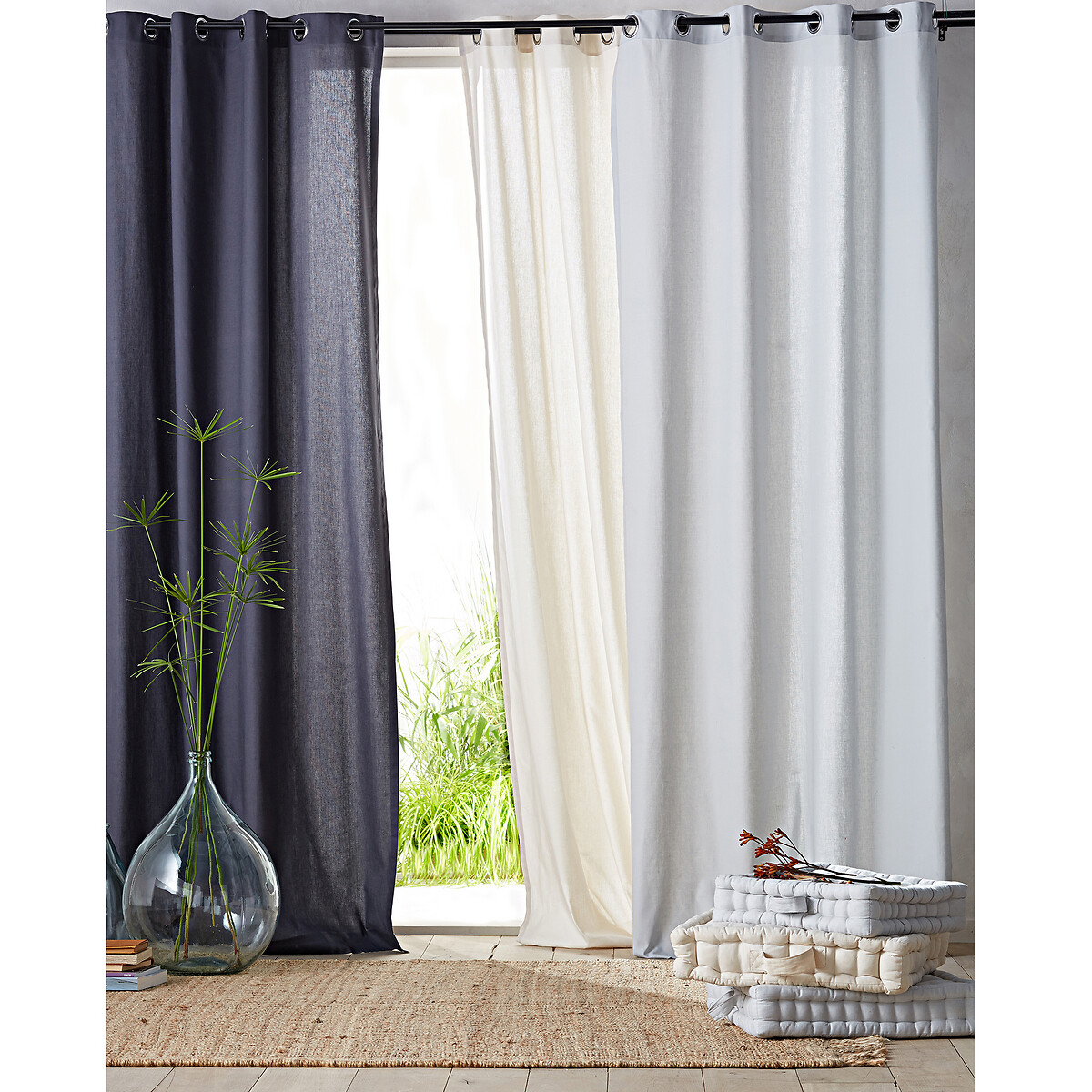 La Redoute Interieurs  Cotton Tab Top Single Curtain 324054697 