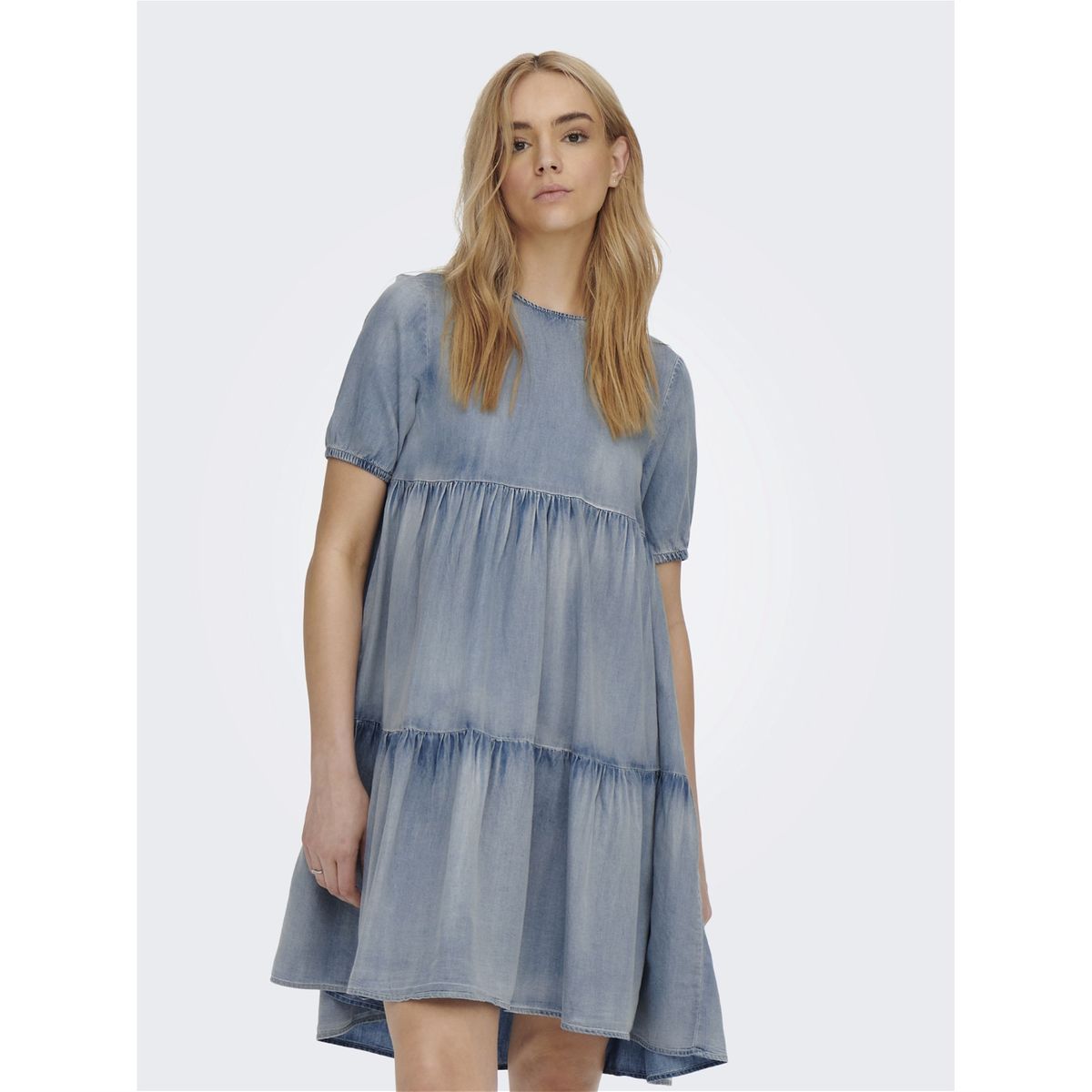 Robe coupe ample robe en jean bleu light medium blue denim