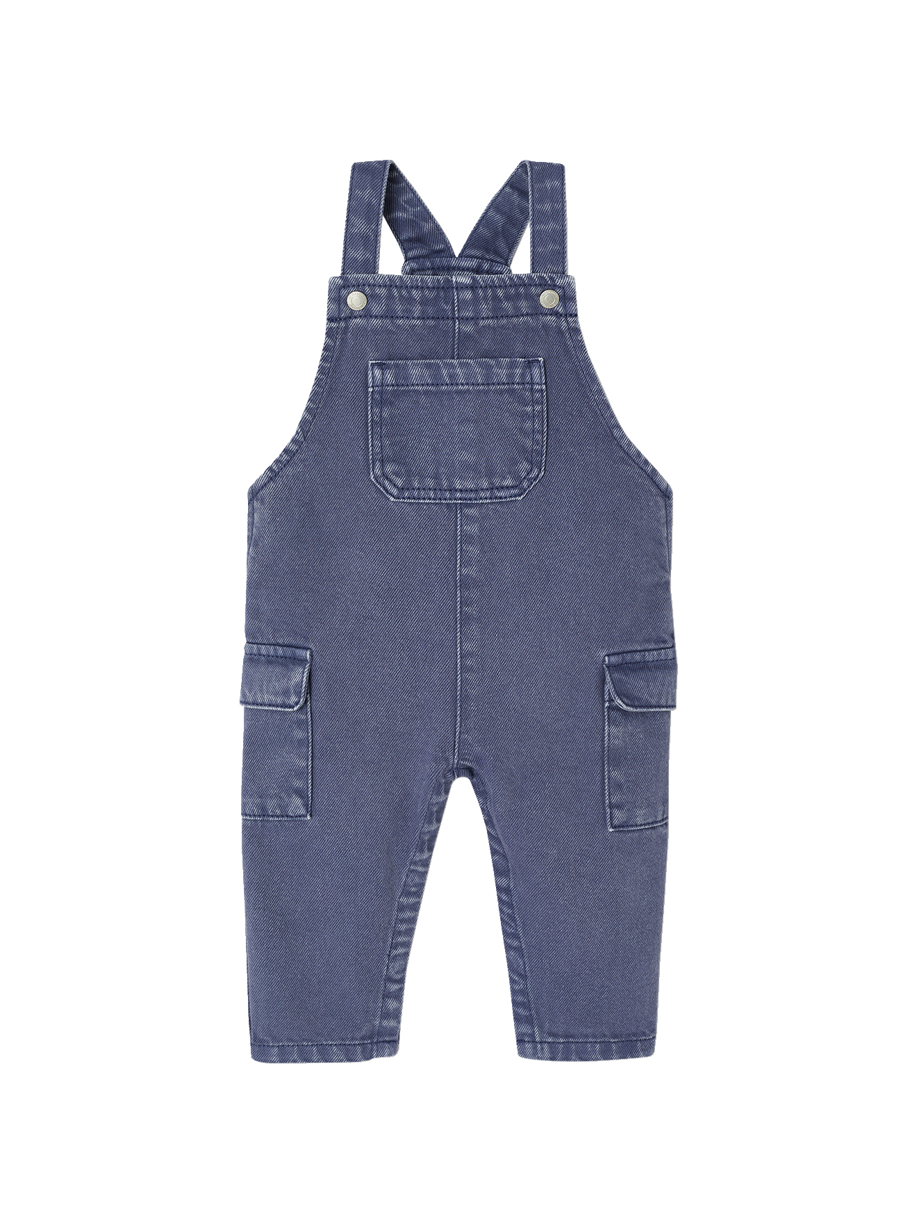 Salopette bébé en toile, VERTBAUDET