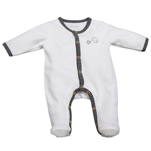 Pyjama bébé 3 mois blanc Sauthon