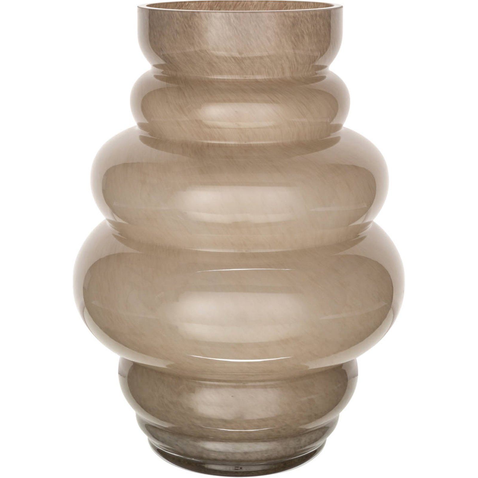 Vase en verre à relief arrondi sculpté, RECOLLECTION