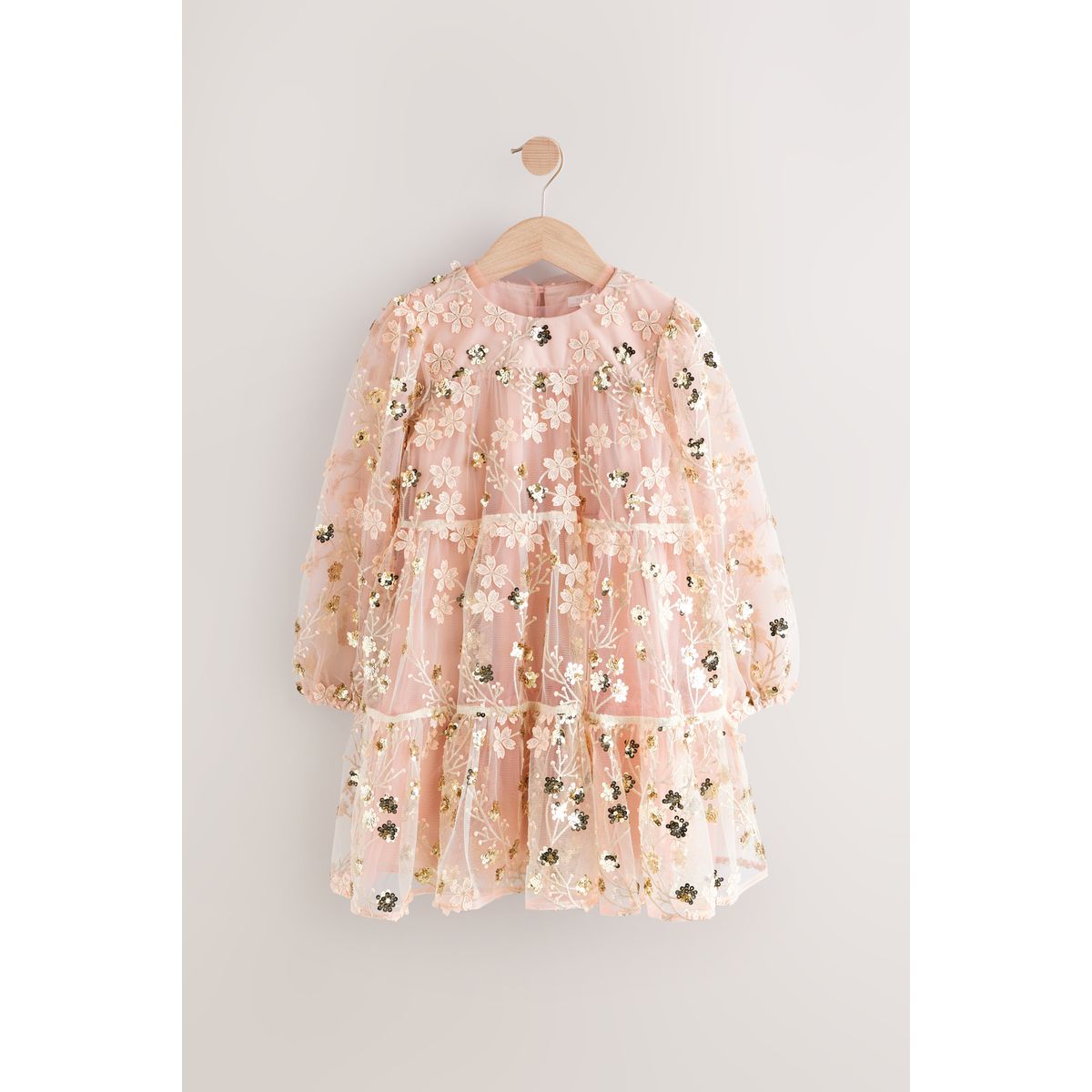 Robe en mesh avec manches longues, NEXT