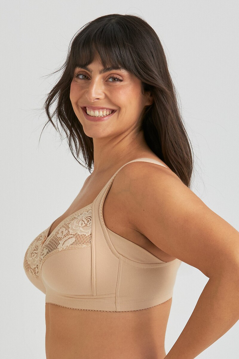 Reggiseno contenitivo comodo senza ferretto - Nero, Coppa C Reggiseno contenitivo comodo senza ferretto - Nero, Coppa C