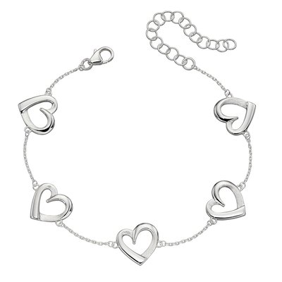 Sterling Silver Layered Heart Bracelet BEGINNINGS