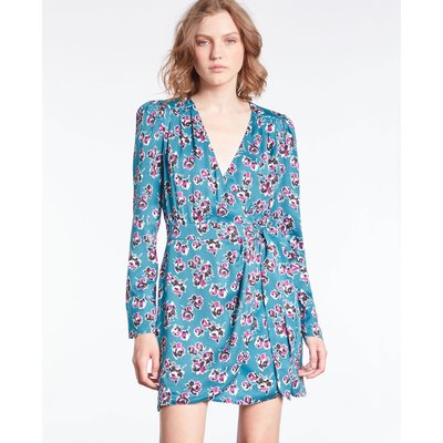 Floral Print Mini Dress with Long Sleeves THE KOOPLES