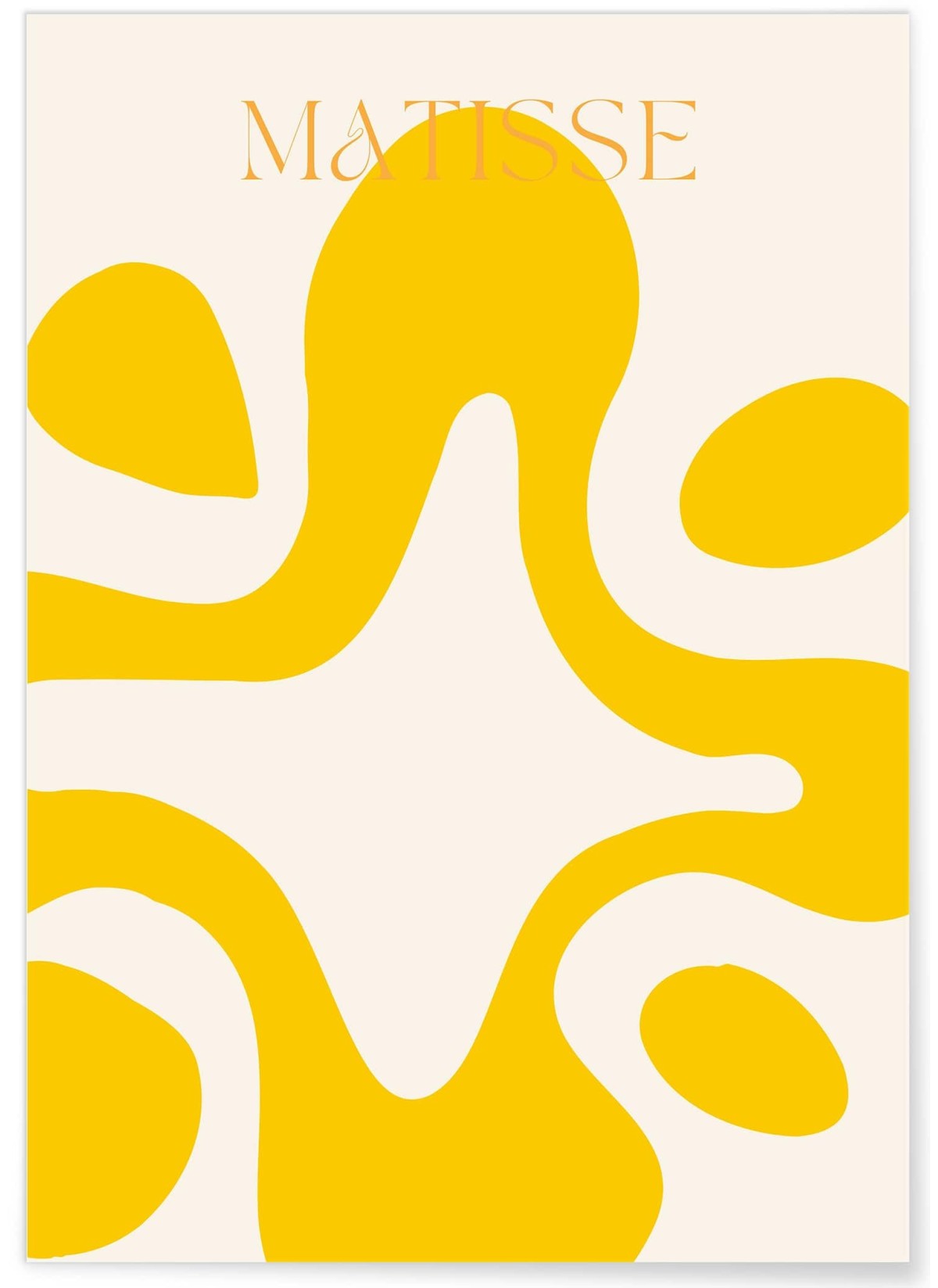 Affiche Matisse 'Composition Soleil' – Abstraction en jaune, L'AFFICHERIE