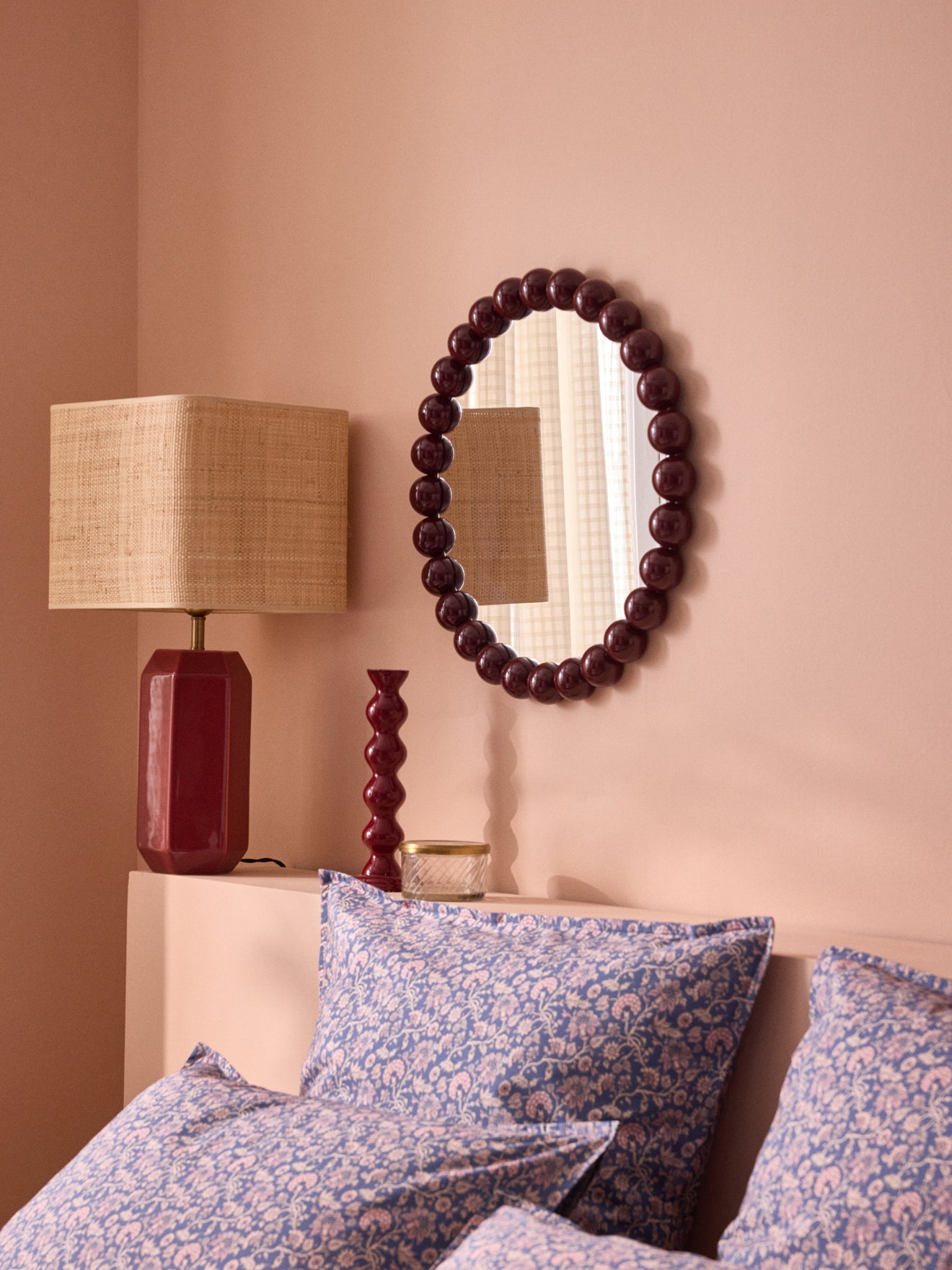 Miroir rond contour boules en bois, CYRILLUS