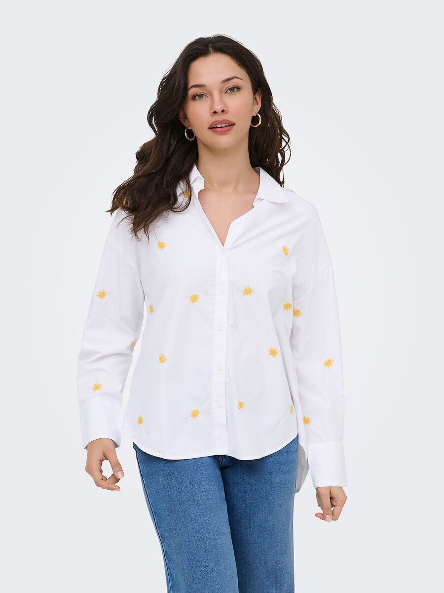 Chemise manches longues brodée, ONLY
