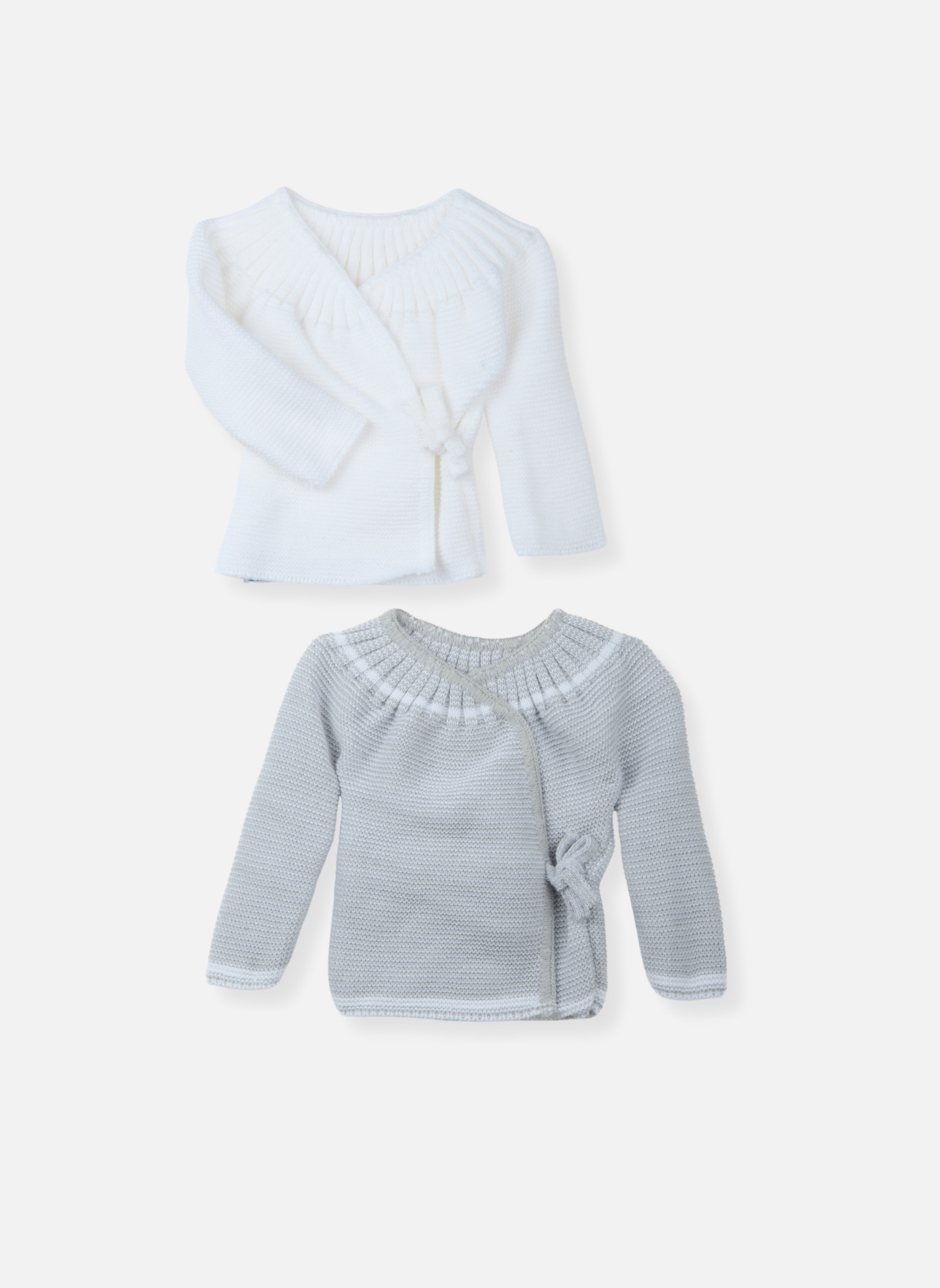 Lot de 2 brassières à liens, LA MANUFACTURE DE LAYETTE