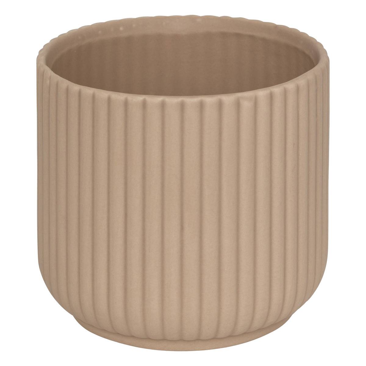 Cache-pot cylindrique cannelé NURIA, ATMOSPHERA