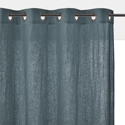 Onega 100% Washed Linen Radiator Curtain with Eyelets LA REDOUTE INTERIEURS