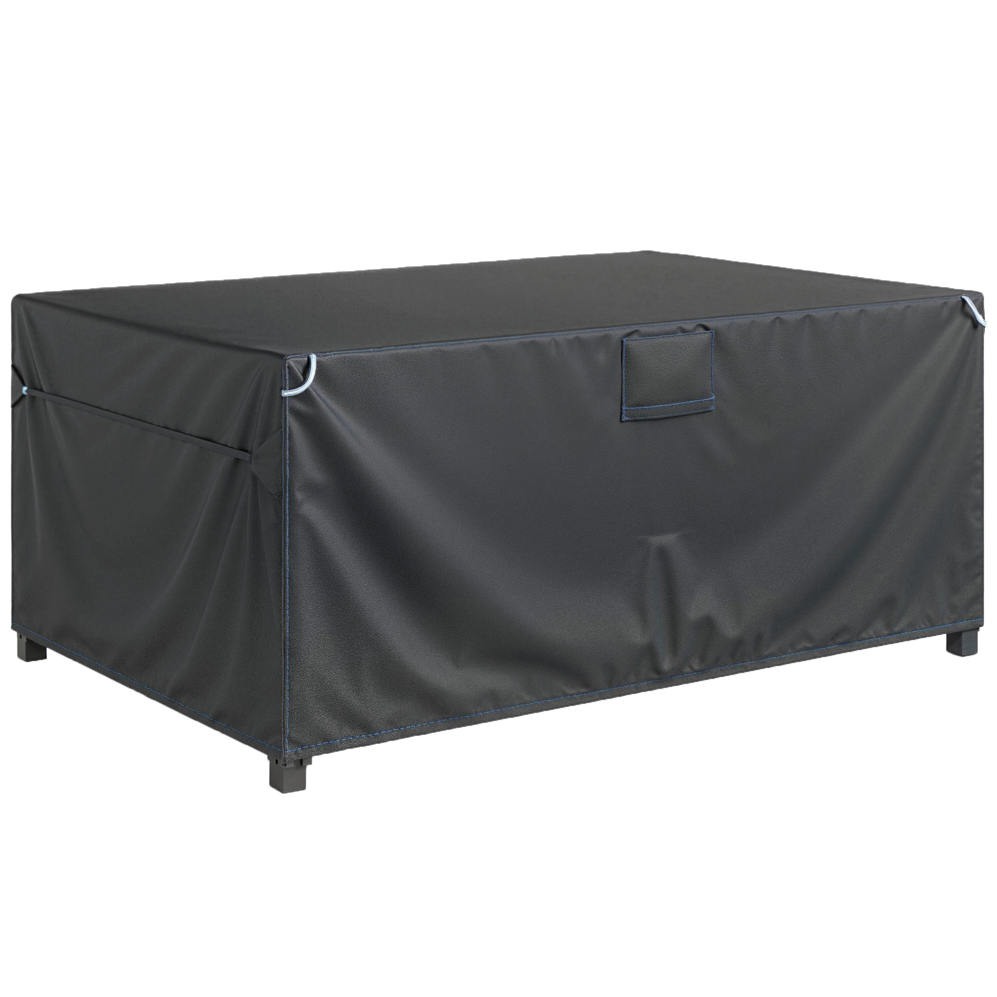 Housse pour meubles Tissu Oxford 420D Noir, OUTSUNNY