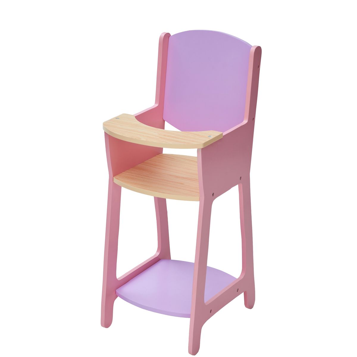 Chaise haute en bois pour poupée de 40 cm