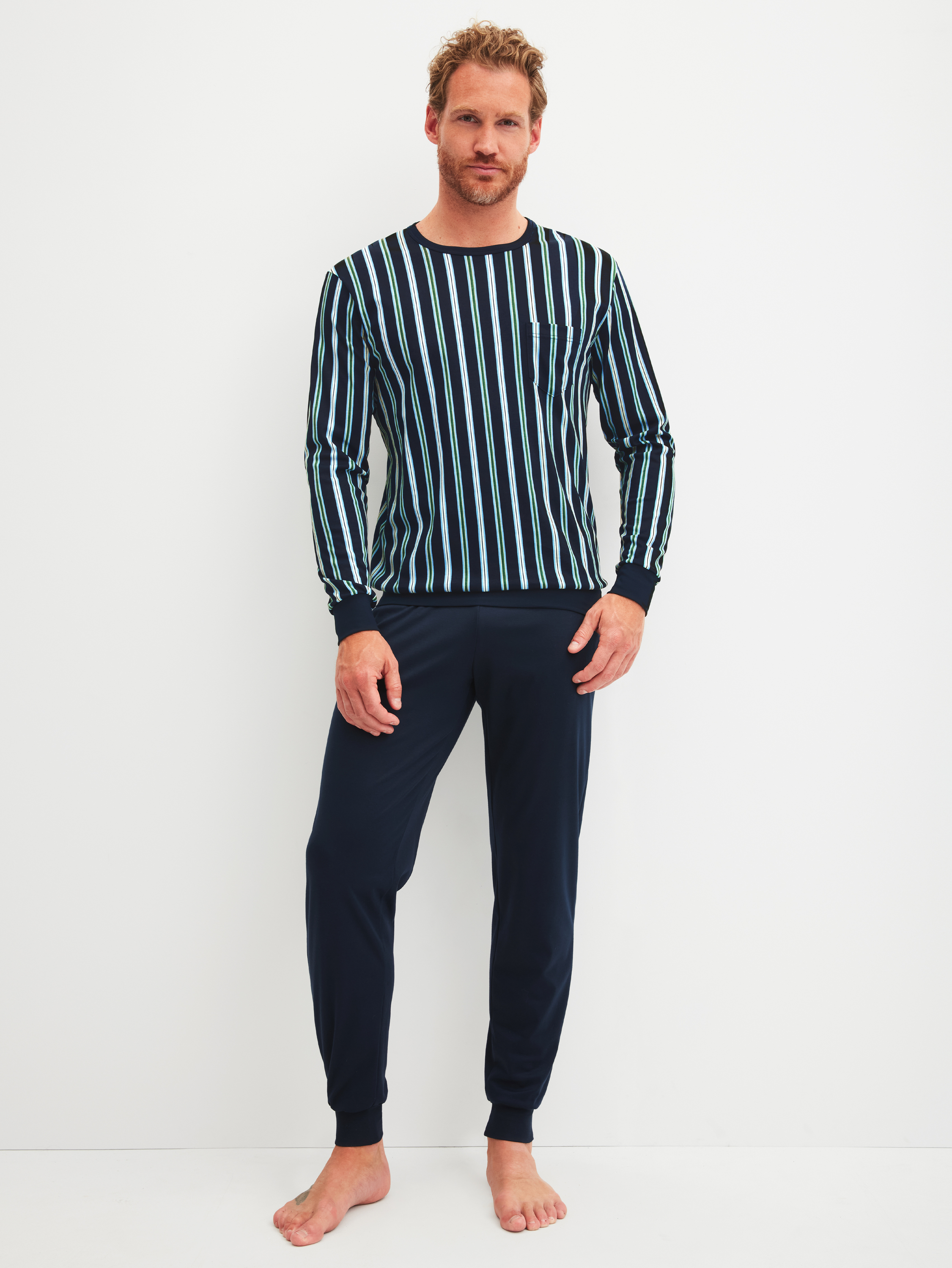 Pyjama avec bords élastiques manches longues Coton RELAX CHOICE, CALIDA