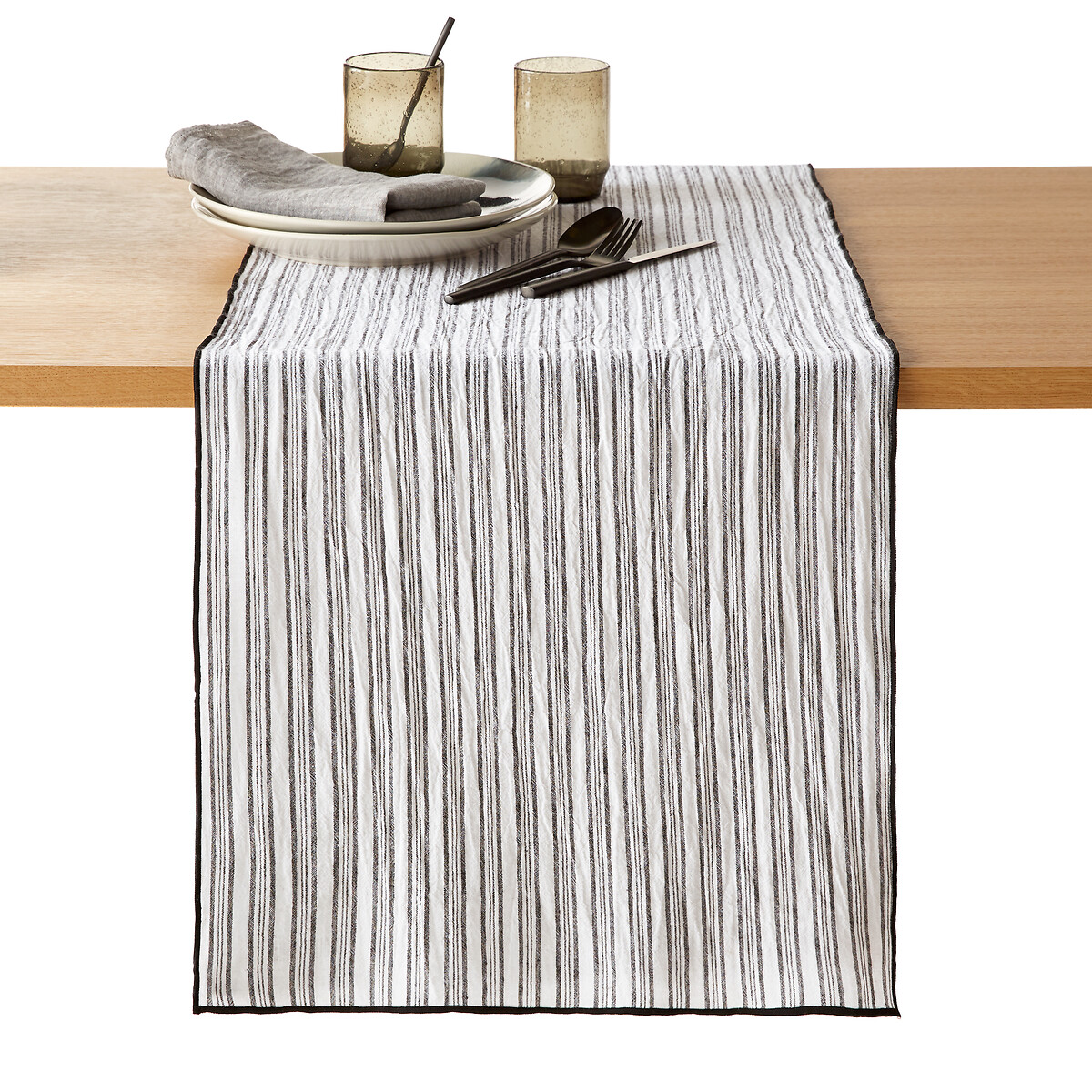 DII Runner Da Tavolo In Cotone, Blu Francese, 35.6x182.9 Cm (lavabile In Lavatrice)