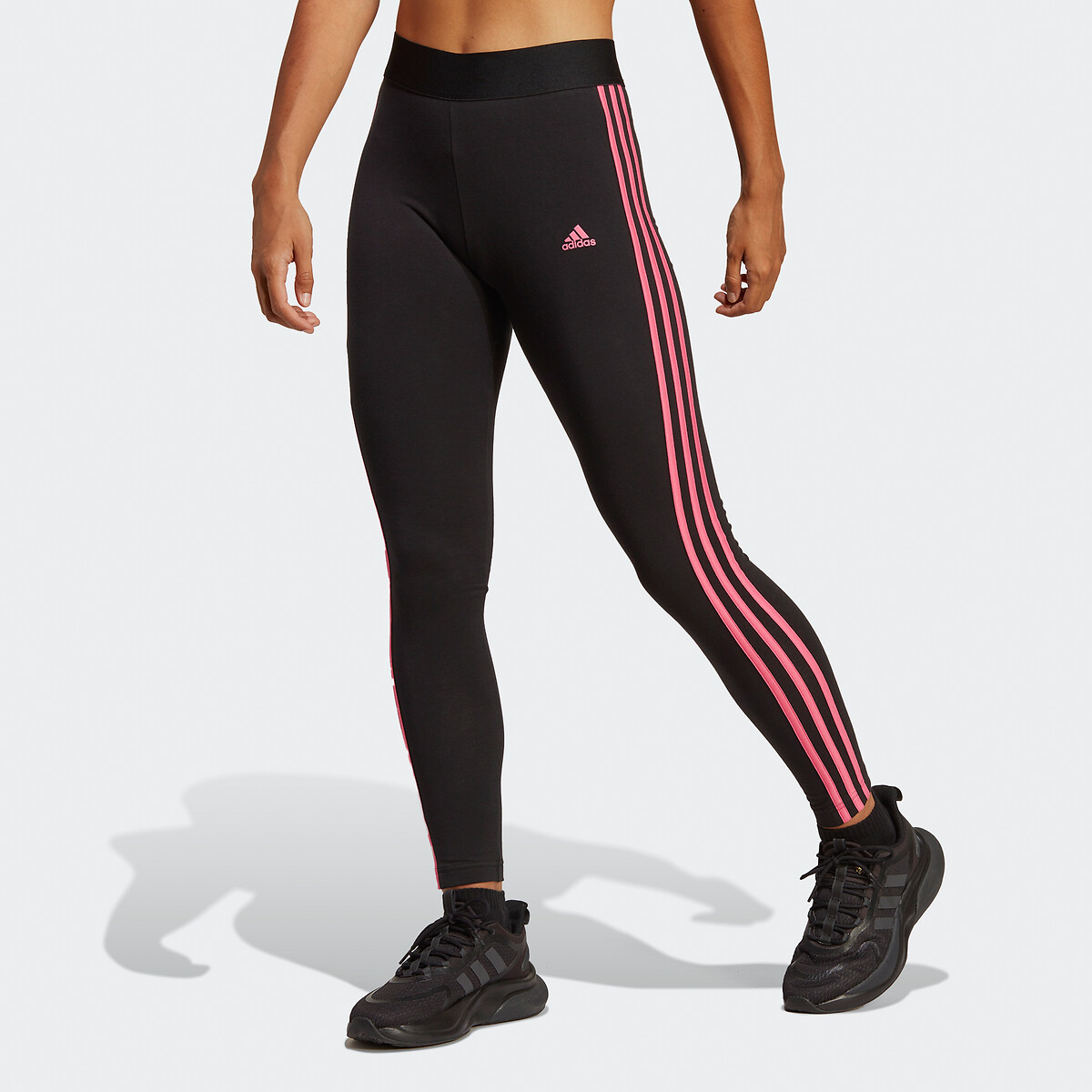 Oppervlakte stad calorie Legging loungewear essentials 3-stripes zwart Adidas Sportswear | La Redoute