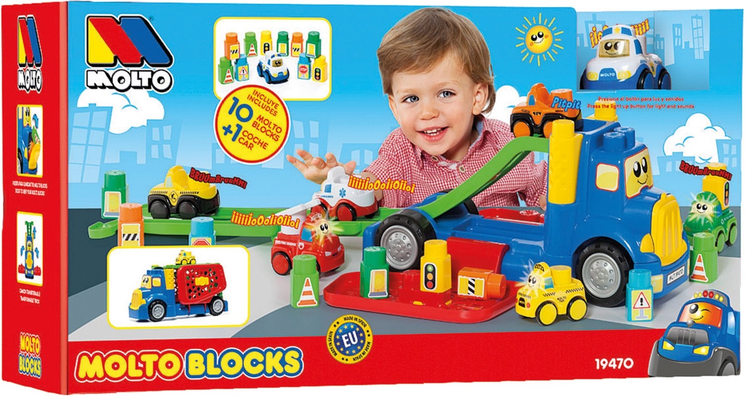 Molto - Camion Avec Blocks Et Voitures, MOLTO