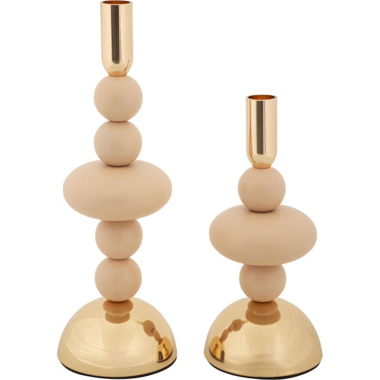 Lot de 2 bougeoirs sculpturaux en fer GLAM, RECOLLECTION