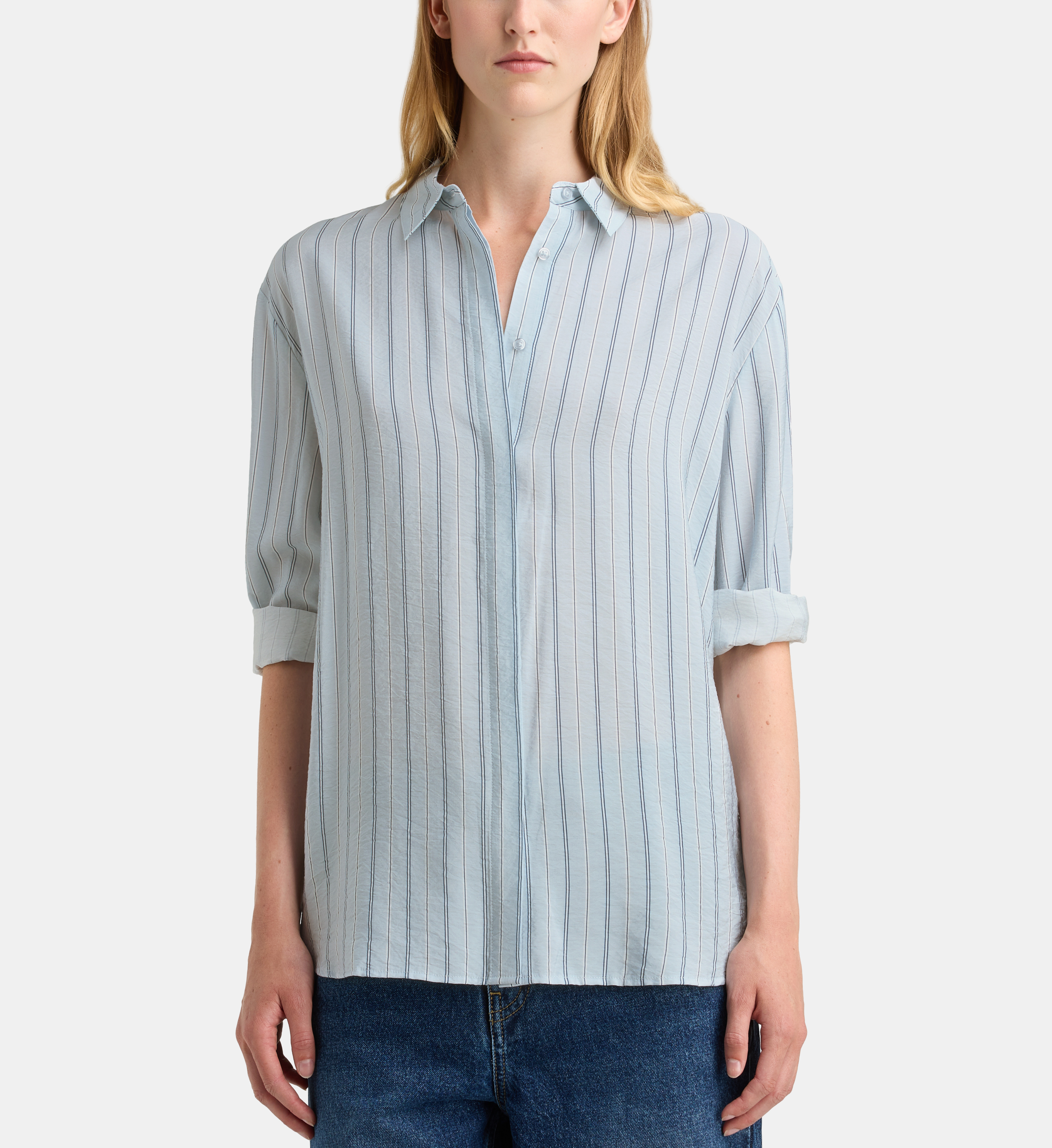 Chemise droite fluide alma rayado, GALERIES LAFAYETTE