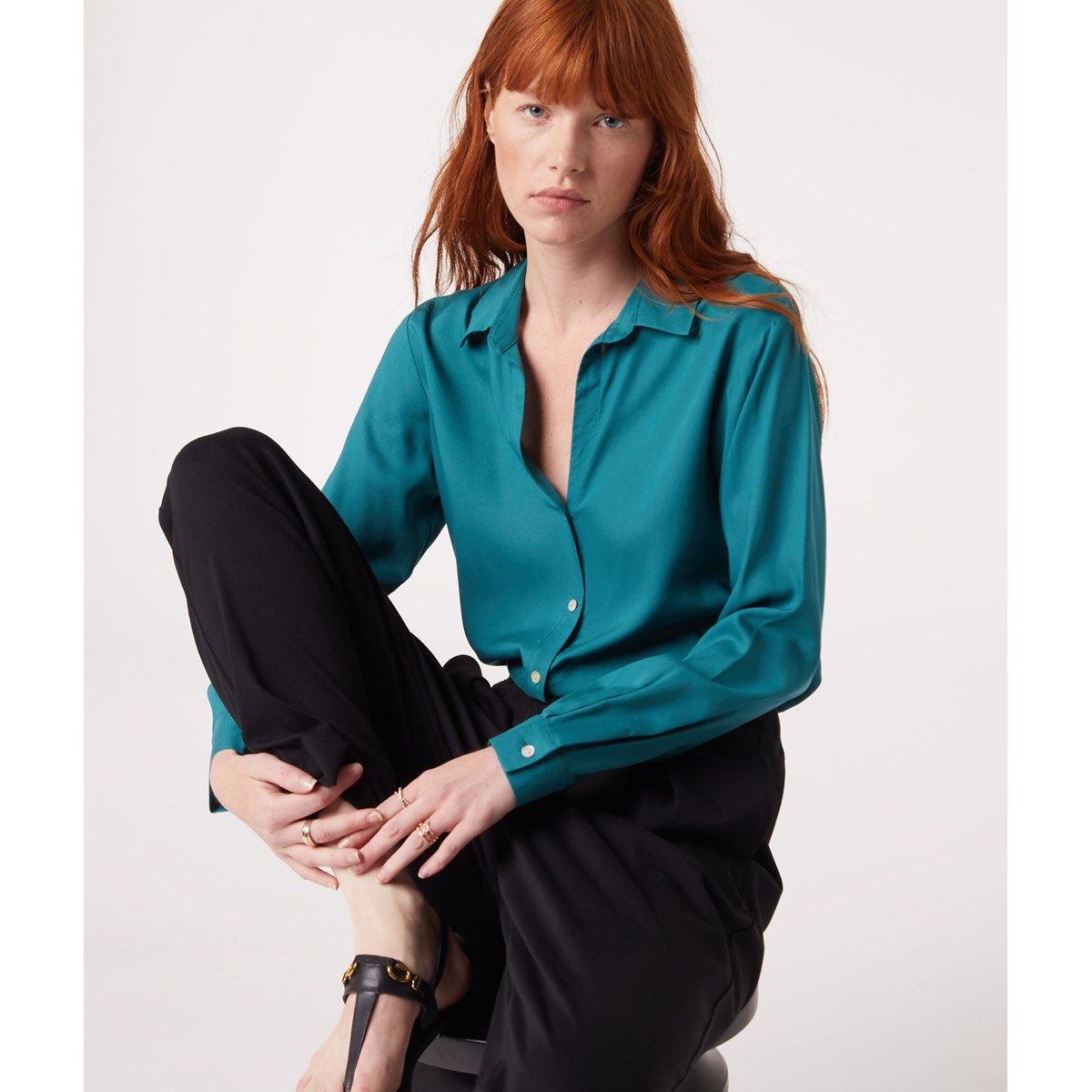 Blouse femme vert emeraude new arrivals