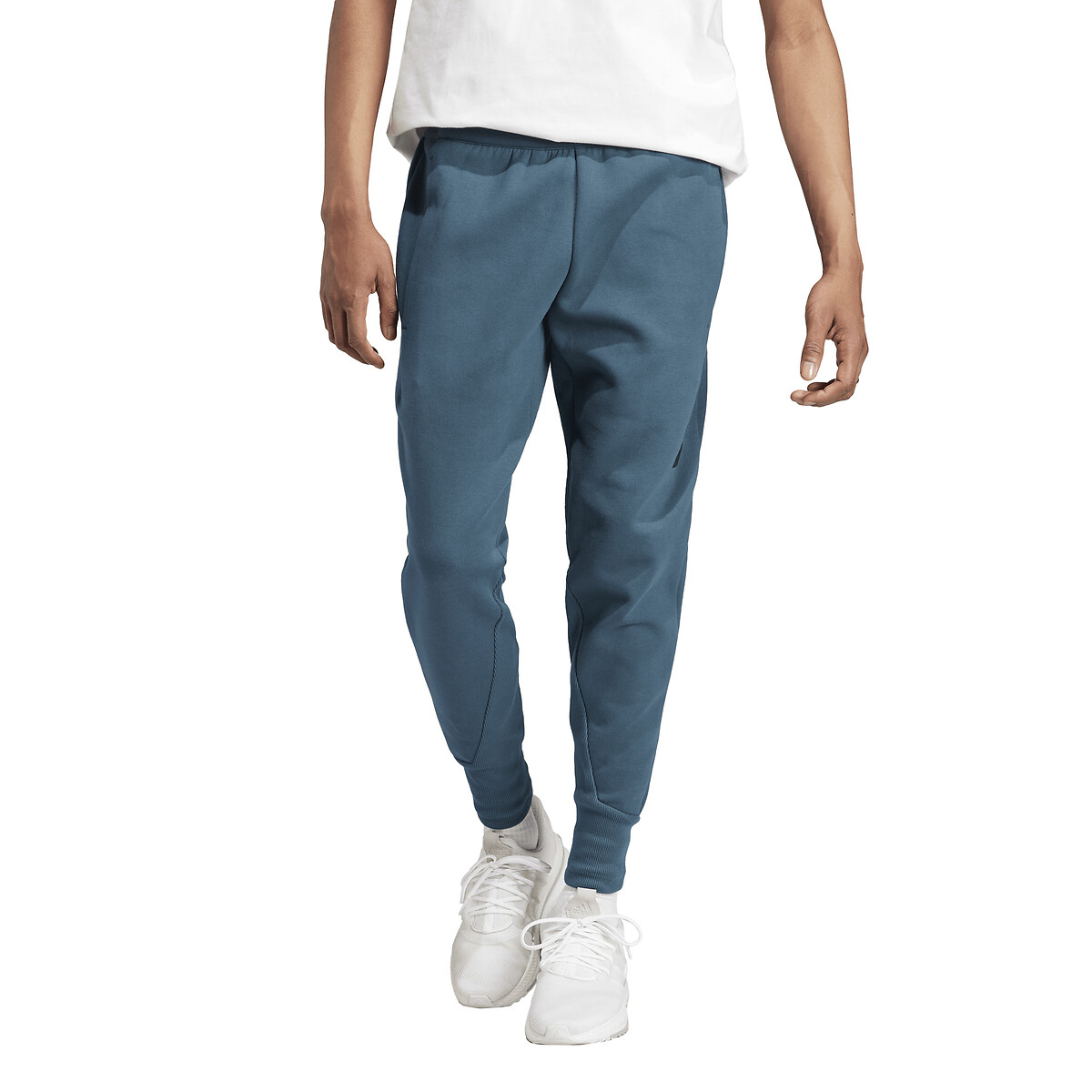 Logo Print Sports Joggers in Cotton Mix