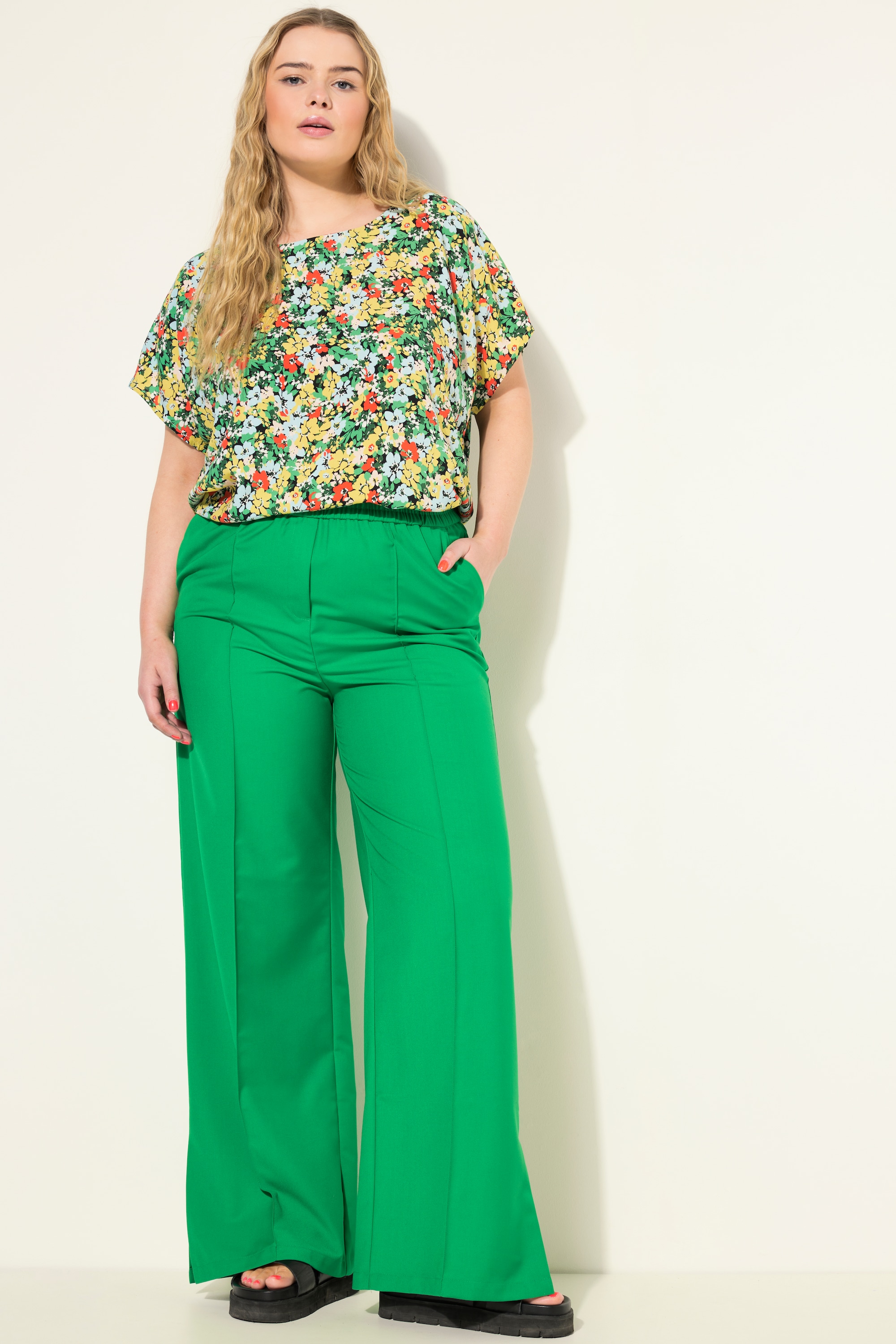 Pantalon à jambe large et taille élastique., STUDIO UNTOLD