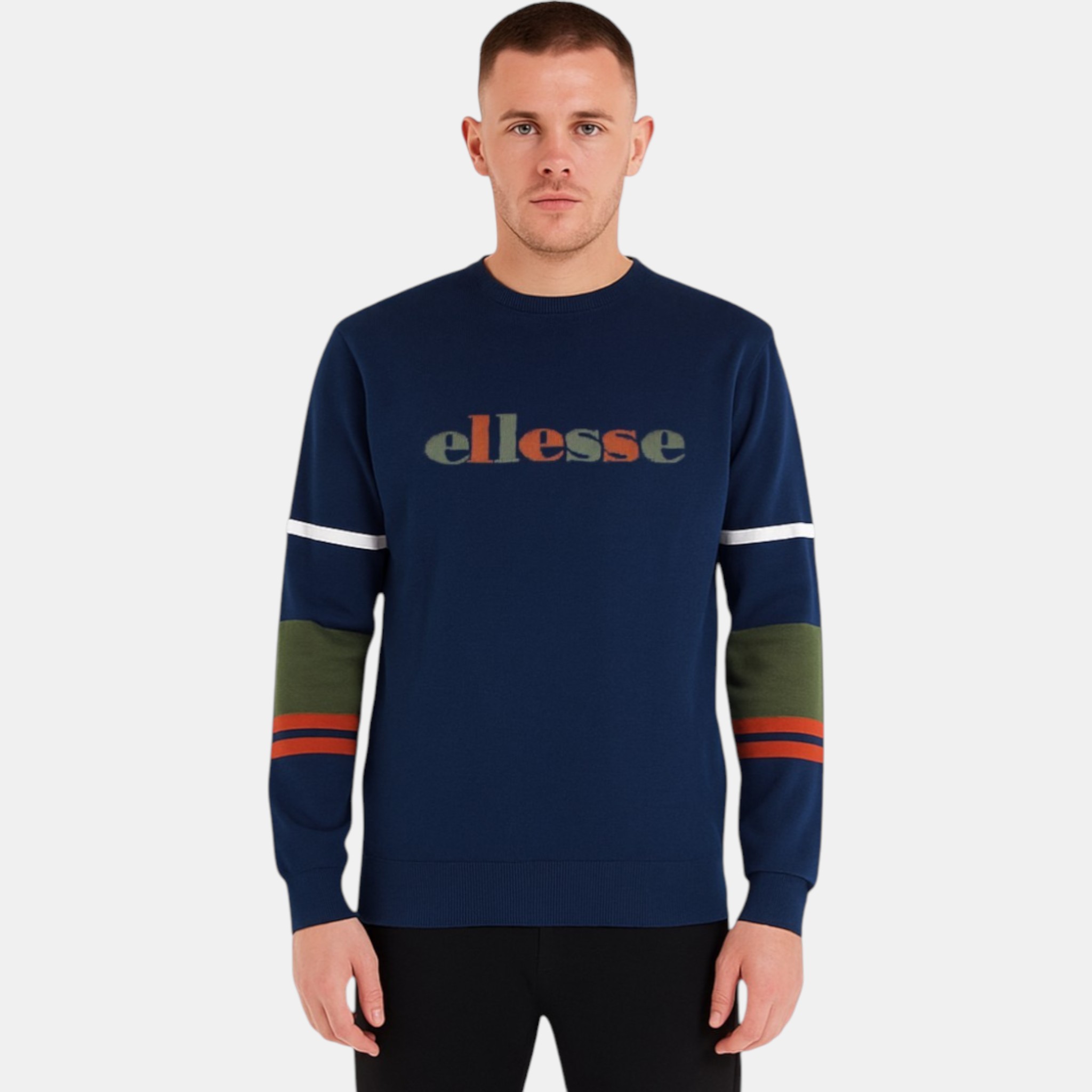 Pull col rond à motif graphique, manches longues HERITAGE, ELLESSE