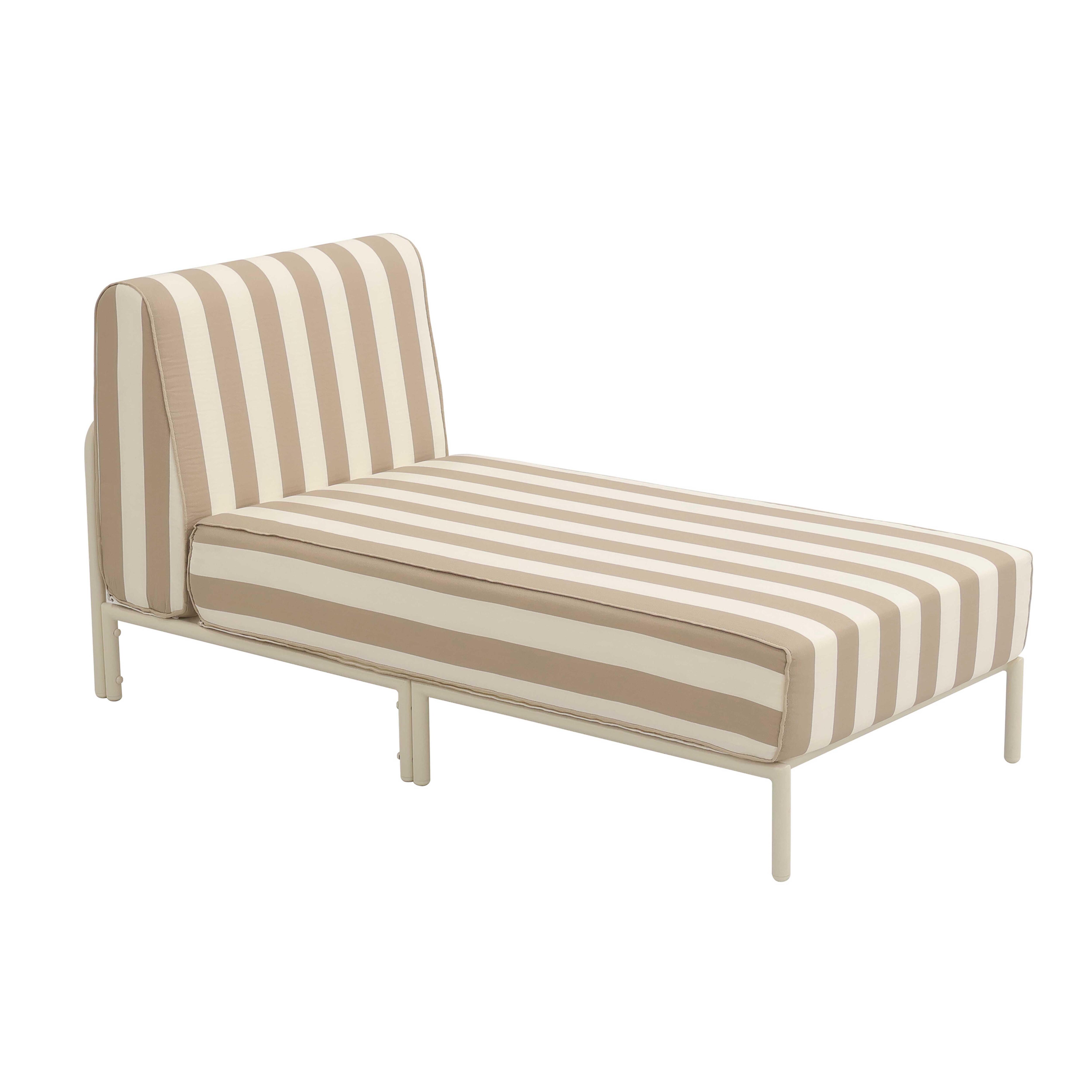Méridienne rayée pour salon de jardin modulable , PATIO, OVIALA