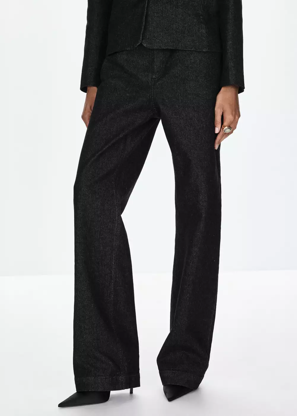 Jean droit taille haute, MANGO