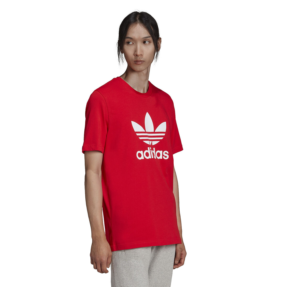 oración Perder la paciencia Referéndum Camiseta de manga corta con logo grande trefoil rojo Adidas Originals | La  Redoute