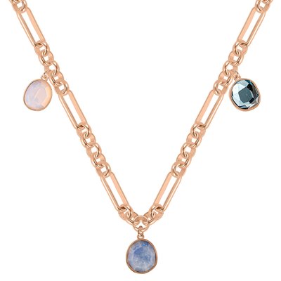Tulip Street 18ct Rose Gold Plated Stone Charm Necklace RADLEY LONDON