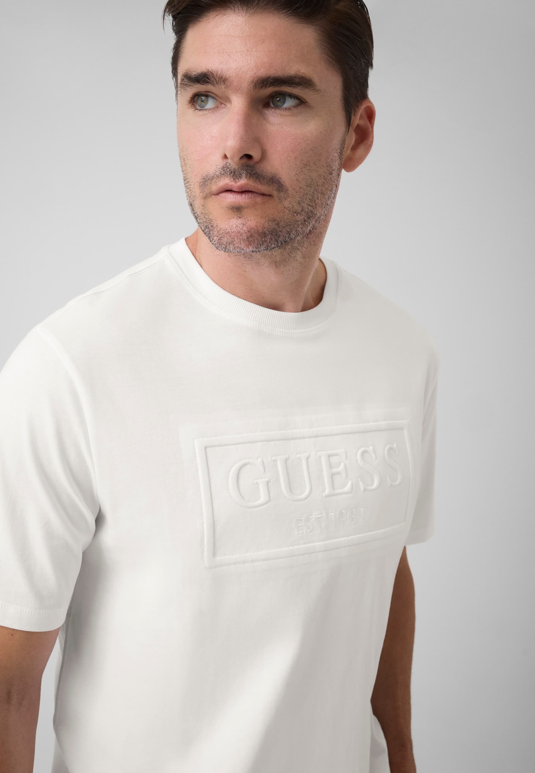 T-Shirt Avec Logo Brodé, GUESS
