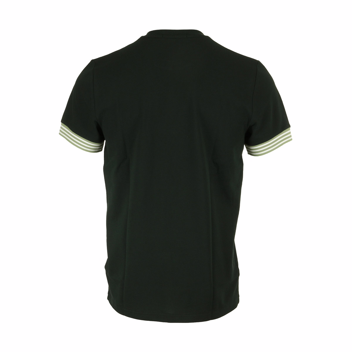 ★FRED PERRY★ Sharp Stripe Cuff T-Shirt Night Green AFPM251 Fred Perry - Striped Cuff Night Green - T-Shirt | Impericon