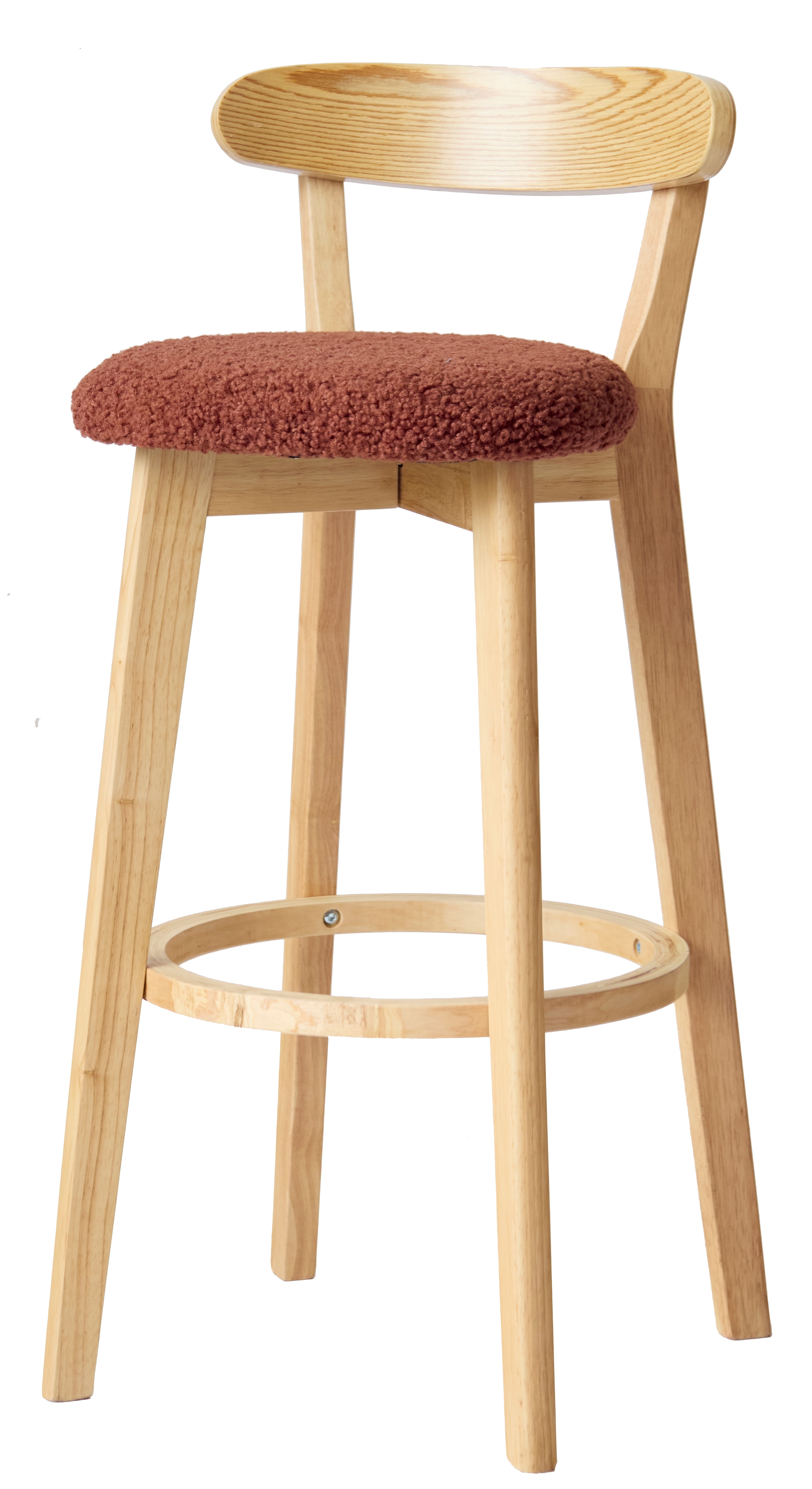 Lot de 2 tabourets de bar en bouclettes, VITORIA, NORDLYS